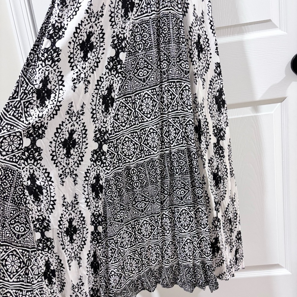 Free People Women Of The Water Maxi Dress Bandeau Black White Boho Small/Medium - Picture 2 of 12